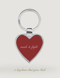 Made to Fight Heart Keychain