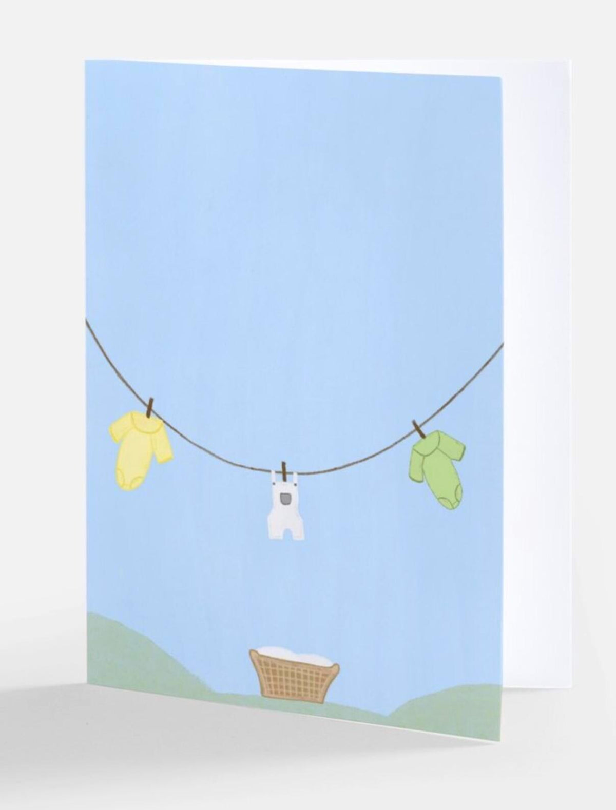 Clothesline Baby Shower Card