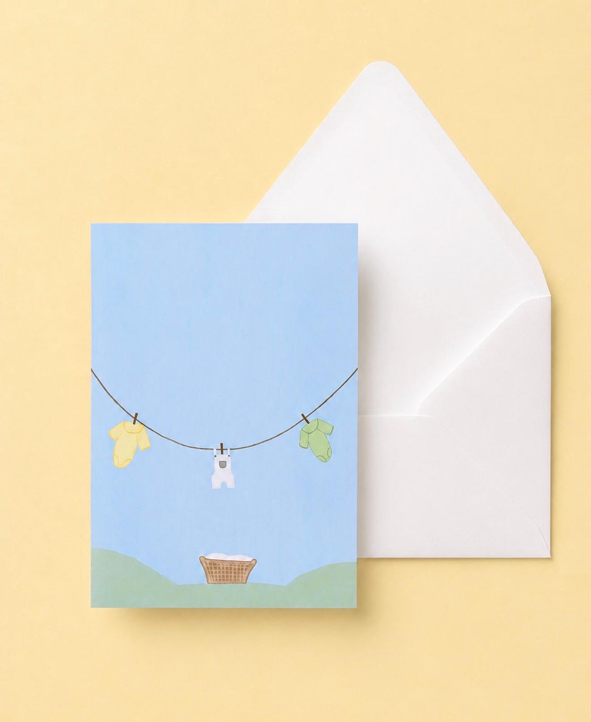 Clothesline Baby Shower Card