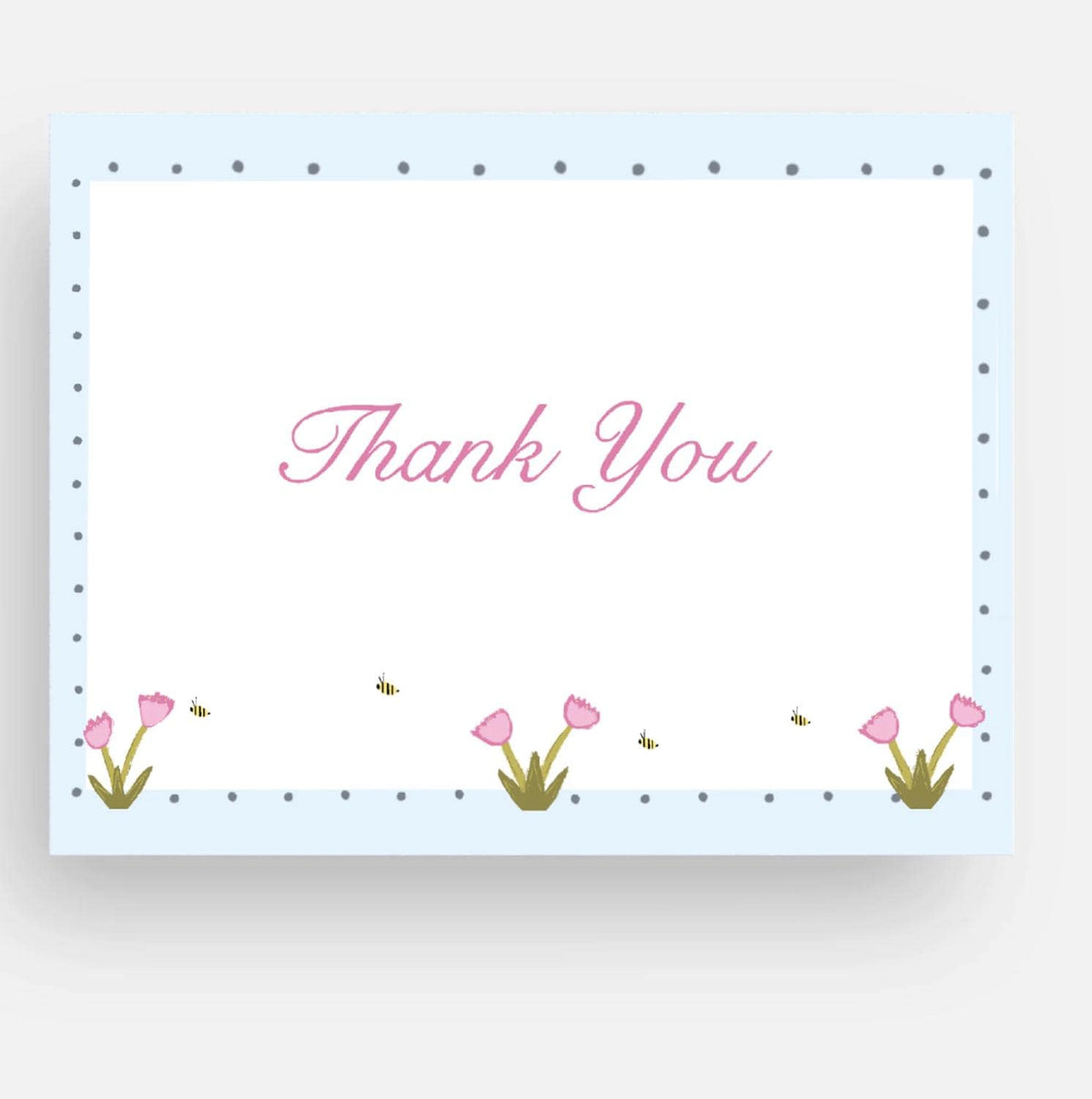 Pink Tulip Thank You Card
